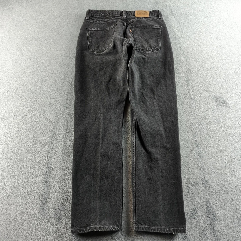 Vintage Levis Jeans 34‎ (Fits 30x32) Black Faded 610 Orange Tab Straight 90s Y2K - Picture 4 of 16